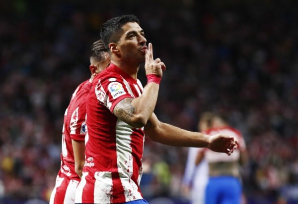 我们的骄傲！马竞祝贺苏亚雷斯：职业生涯得分  数达600球❤️🤍